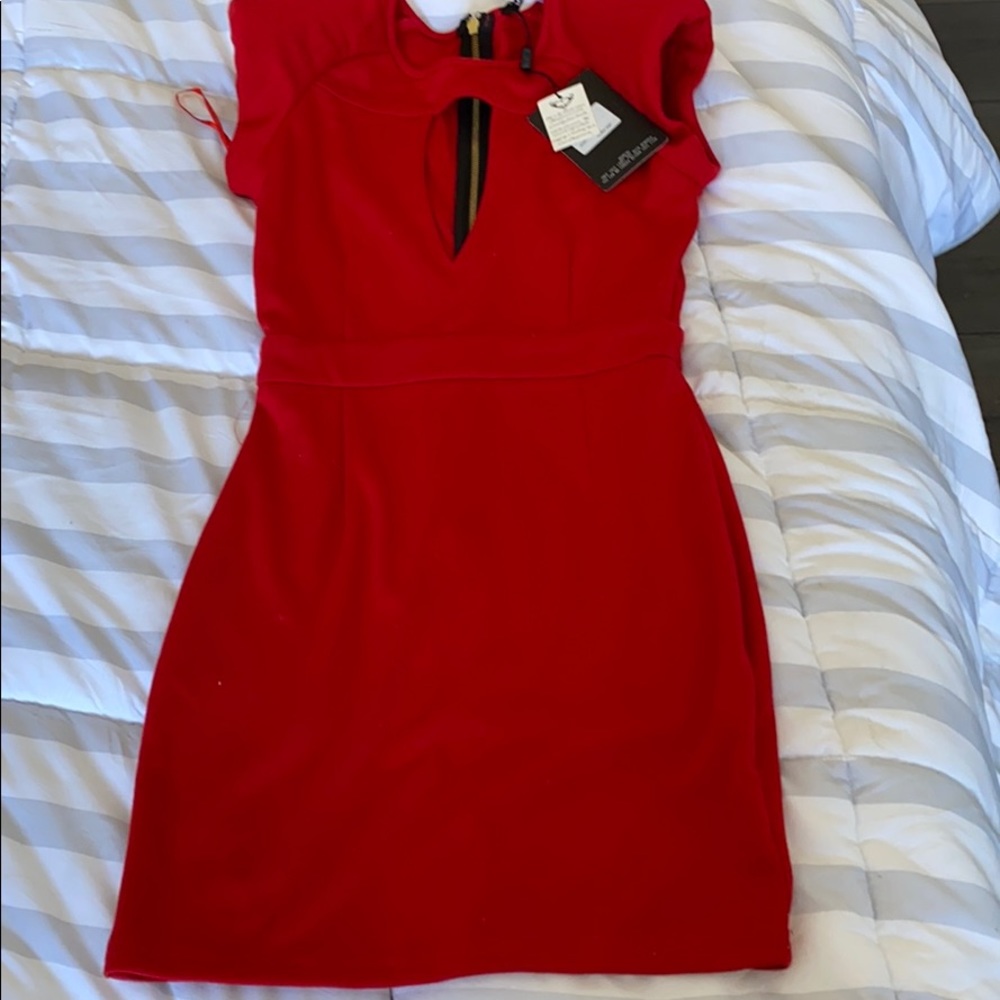 Missguided red dress size 10 - runs small